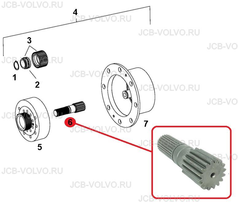 Вал солнечной шестерни 5780081, 578-0081